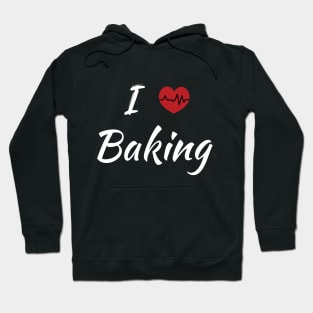 I Love Baking Cute Red Heart Hoodie